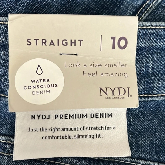 NYDJ Marilyn Straight Lift & Tuck Jeans in Heyburn Wash - NEW - Size 10 - Picture 8 of 11